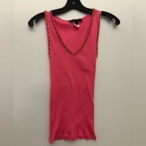 Women’s Express Small Petite Pink Beaded Tank